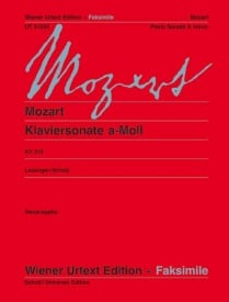Mozart: Piano Sonata A minor KV 310 published by Wiener Urtext